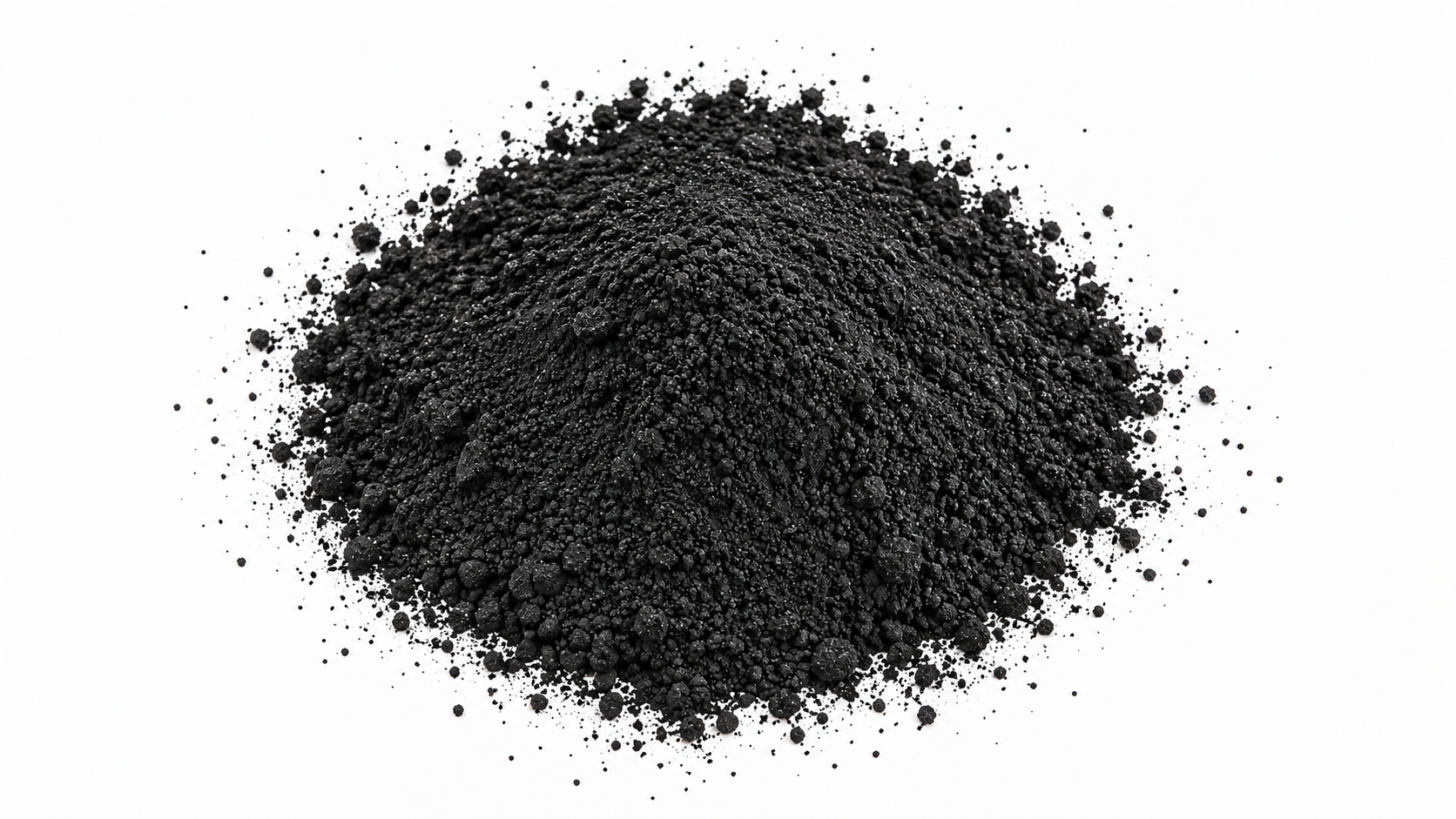 Powder activated carbon — overhead view